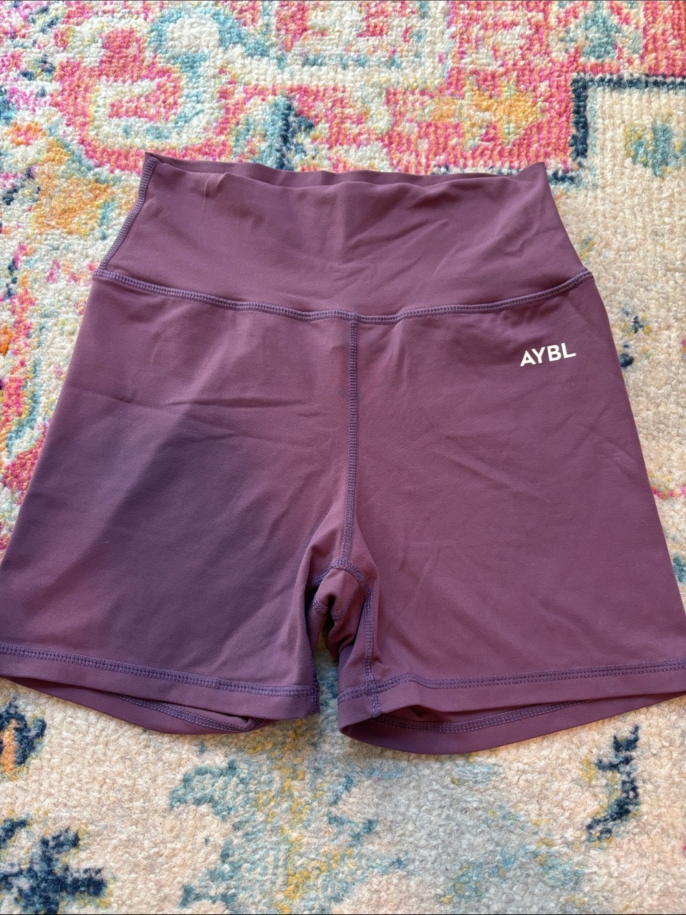 AYBL High-Waist Bike Shorts — Plum Mauve